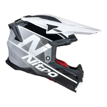 NITRO MX710 ONYX MOTOCROSS HELMET WHITE/GREY