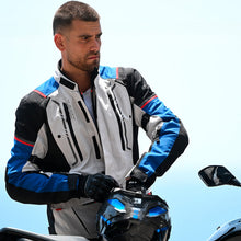 LS2 NARVIK MEN'S JACKET - BLUE / BLACK / GREY / RED