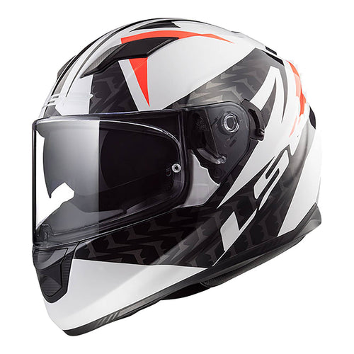 LS2 FF320 STREAM EVO COMMANDER HELMET - WHITE / BLACK / RED