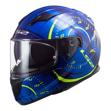 LS2 FF320 STREAM EVO TACHO HELMET - BLUE / HI-VIS