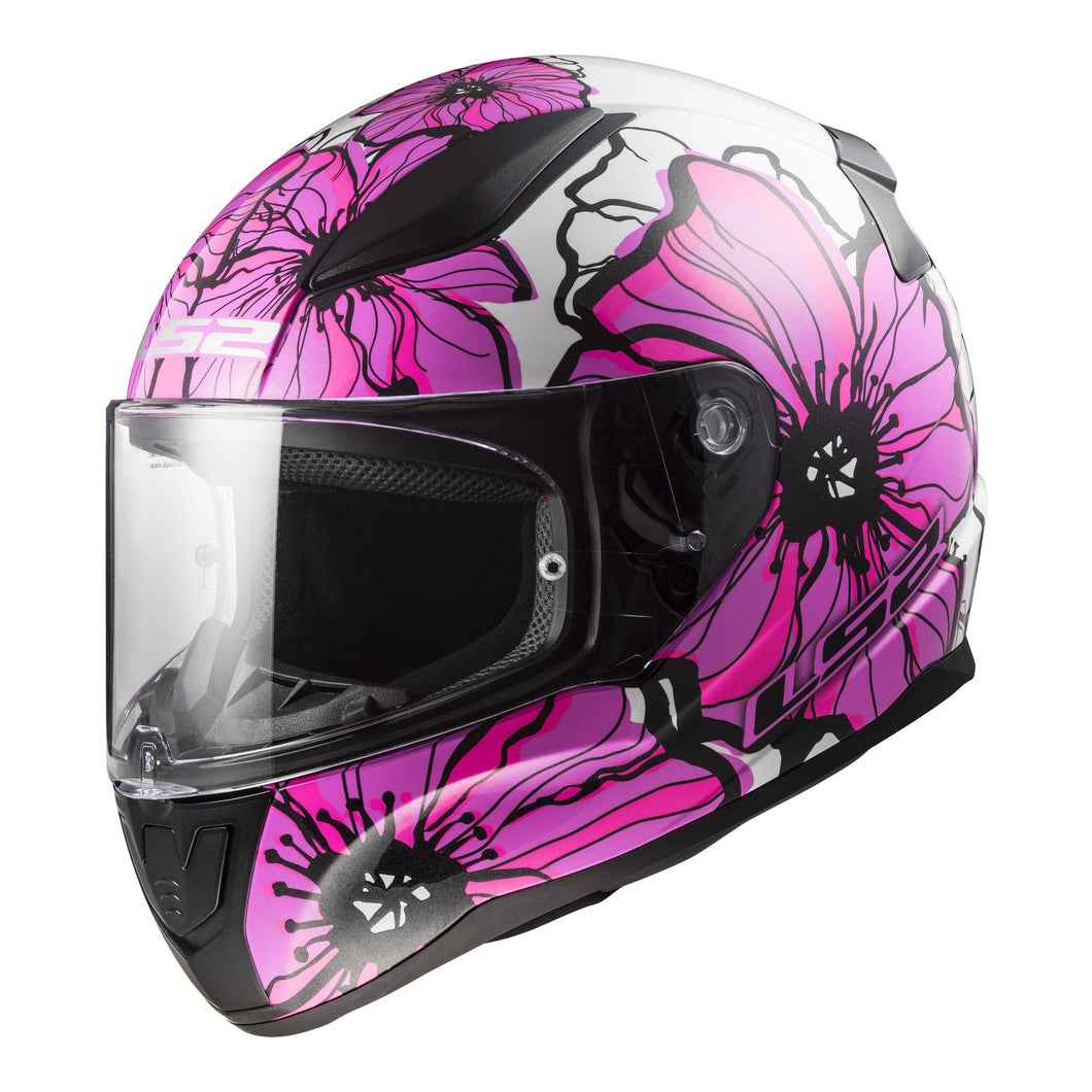 LS2 FF353 RAPID 2 POPPIES PINK HELMET - ECE 22.06