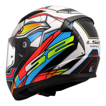 LS2 FF353 RAPID 2 XDRON HELMET - WHITE / HI-VIS ORANGE / BLUE