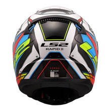 LS2 FF353 RAPID 2 XDRON HELMET - WHITE / HI-VIS ORANGE / BLUE