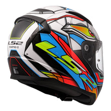 LS2 FF353 RAPID 2 XDRON HELMET - WHITE / HI-VIS ORANGE / BLUE