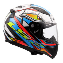 LS2 FF353 RAPID 2 XDRON HELMET - WHITE / HI-VIS ORANGE / BLUE