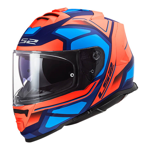 LS2 FF800 STORM FASTER HELMET - MATTE FLURO ORANGE / BLUE