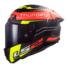 LS2 FF805C THUNDER CARBON ATTACK MATT RED / HI-VIS YELLOW - ECE 22.06 (Size: LARGE)