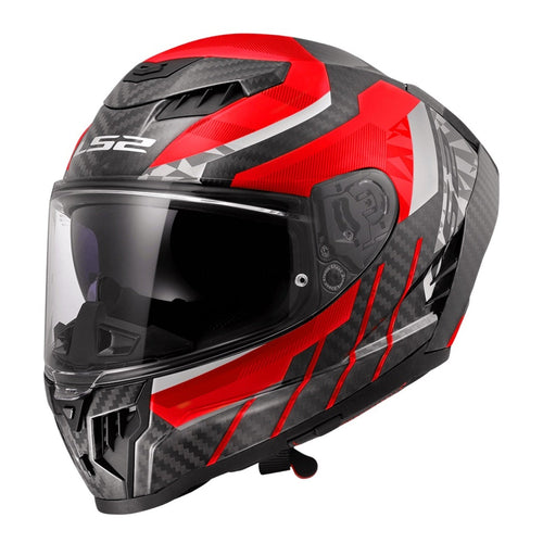LS2 FF807 DRAGON TRAX HELMET - BLACK / CARBON 22.06