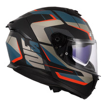 LS2 FF808 STREAM II ROAD HELMET - MATT BLACK / BLUE 22.06