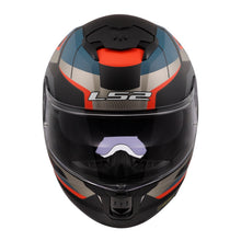 LS2 FF808 STREAM II ROAD HELMET - MATT BLACK / BLUE 22.06