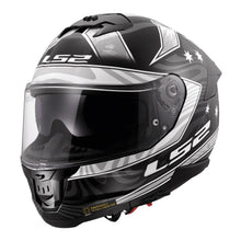LS2 FF808 STREAM II GALDAM HELMET - BLACK / WHITE