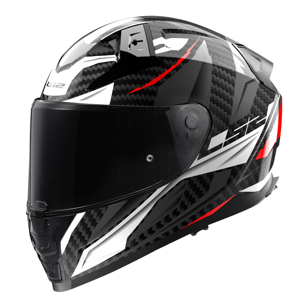 LS2 FF811 VECTOR 2 SAVAGE HELMET - WHITE/RED/GREY - ECE 22.06