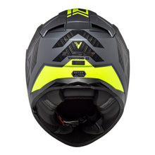 LS2 FF811 VECTOR 2 SPLITTER - MATT TITANIUM / HI-VIS YELLOW 22.06