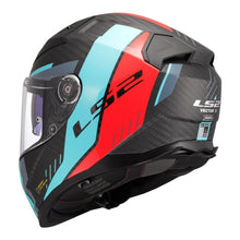 LS2 FF811 VECTOR 2 CARBON CARBON GRID HELMET - CYAN