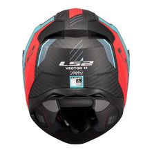LS2 FF811 VECTOR 2 CARBON CARBON GRID HELMET - CYAN