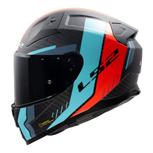 LS2 FF811 VECTOR 2 CARBON CARBON GRID HELMET - CYAN
