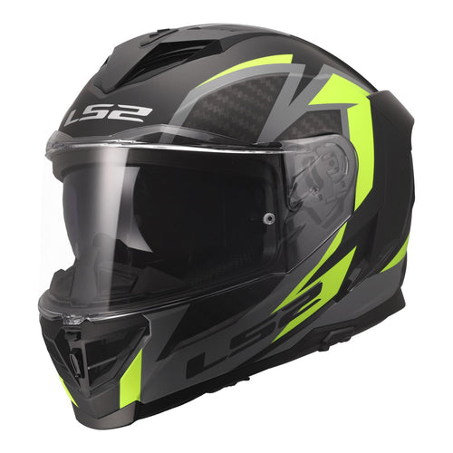 LS2 FF818 STORM 3 DYNAMO HELMET - BLACK / HI-VIS YELLOW