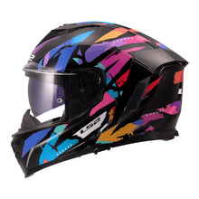 LS2 FF818 STORM 3 KAOS HELMET - BLACK / PURPLE / BLUE