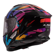 LS2 FF818 STORM 3 KAOS HELMET - BLACK / PURPLE / BLUE
