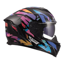 LS2 FF818 STORM 3 KAOS HELMET - BLACK / PURPLE / BLUE