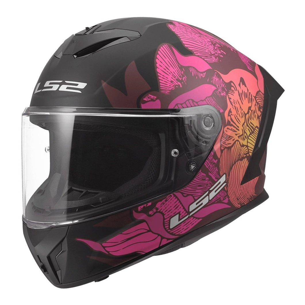 LS2 FF820 RAPID 3 POPPIES HELMET - BLACK / PINK