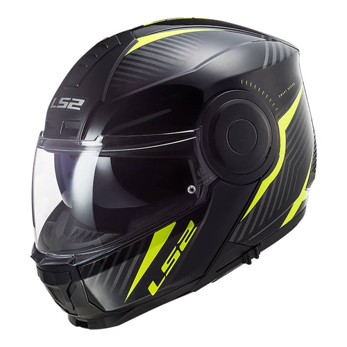 LS2 FF902 SCOPE SKID HELMET - BLACK / HI-VIS YELLOW