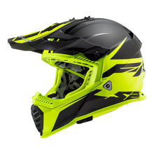 LS2 MX437 FAST EVO ROAR HELMET - BLACK / HI-VIS YELLOW