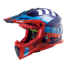 LS2 MX437 FAST EVO XCODE - RED / BLUE