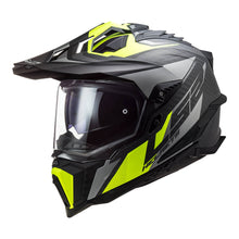 LS2 MX701 EXPLORER CARBON FOCUS HELMET - MATTE TITANIUM / HI-VIS YELLOW