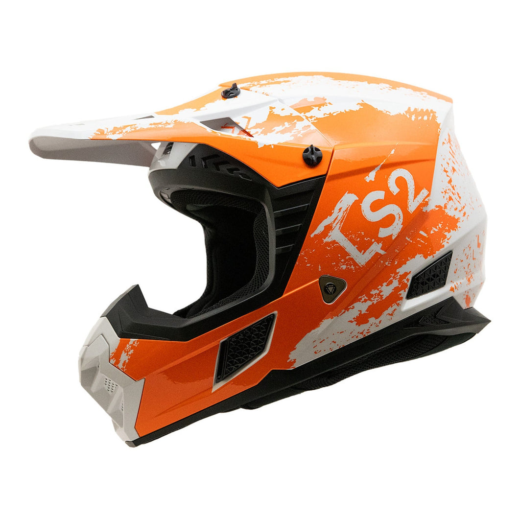 LS2 MX706 COZ HYDE HELMET - ORANGE / WHITE 22.06