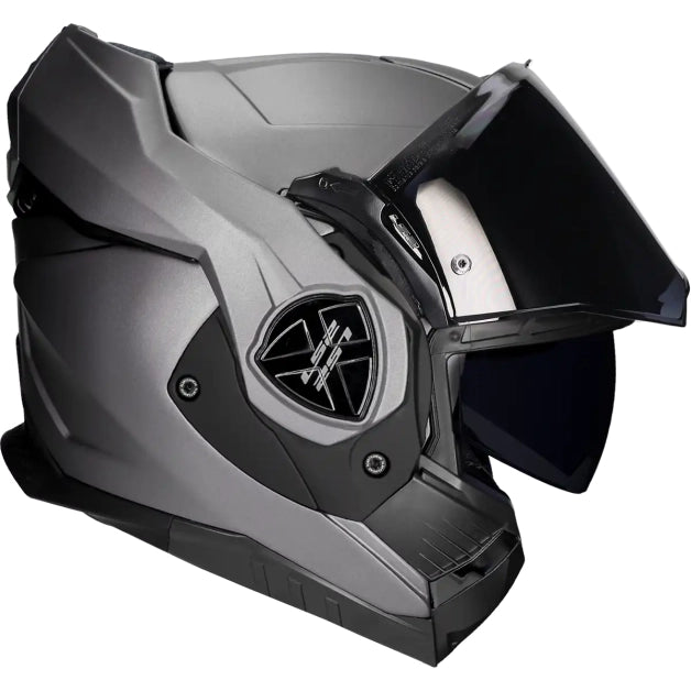 LS2 FF901 ADVANT X FLIP OVER MODULAR HELMET - MATT TITANIUM (Size: MEDIUM)