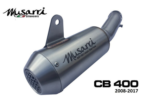 MUSARRI HONDA CB 400 EFI 2008-2016 - MUSARRI STREET SERIES SS GP SLIP-ON EXHAUST