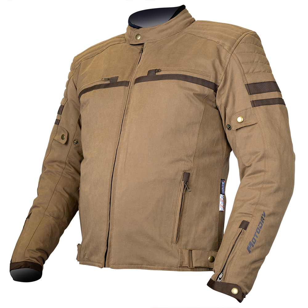 MOTODRY CLUBMAN EVO VINTAGE/BROWN TEXTILE JACKET