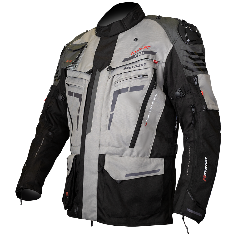 MOTODRY TREKKER PRO BLACK/ANTHRACITE/GREY TEXTILE JACKET