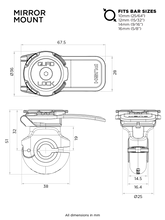 QUAD LOCK MOTORCYCLE MIRROR MOUNT