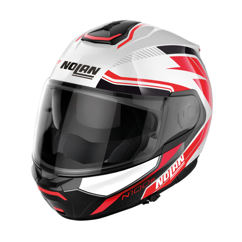 NOLAN N100-6 FLIP UP SURVEYOR HELMET - WHITE/RED/BLACK