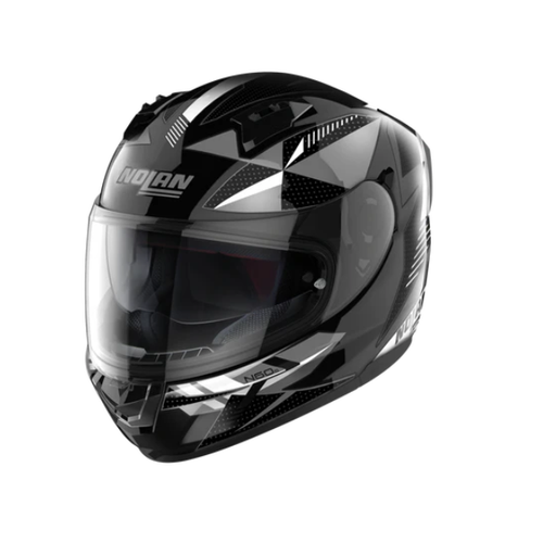 NOLAN N60-6 FULL FACE CLASSIC MOTORCYCLE HELMET BLACK SILVER WHITE