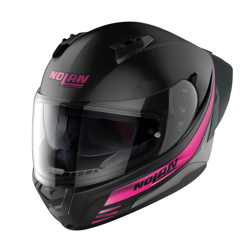 NOLAN N60-6 SPORT FULL FACE OUTSET HELMET - FLAT BLACK/PINK