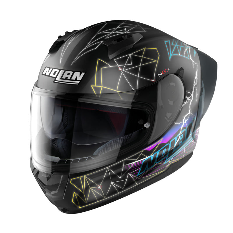 NOLAN N60-6 SPORT FULL FACE RAINDANCE HELMET - FLAT BLACK/MULTI COLOUR