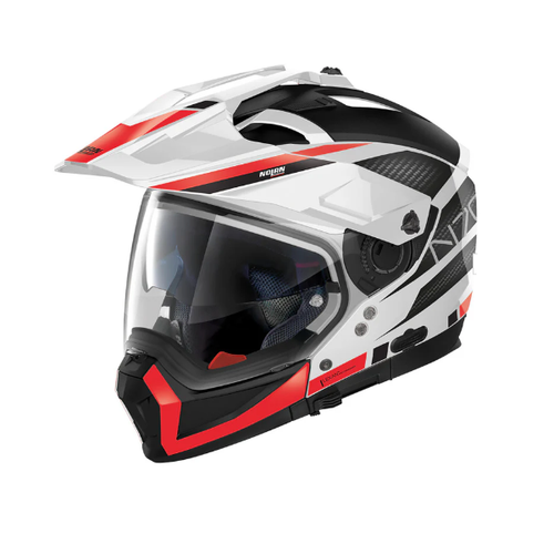 NOLAN N70-2 X ADVENTURE CLASSIC MOTORCYCLE HELMET WHITE RED BLACK