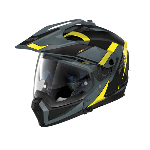 NOLAN N70-2 X ADVENTURE CLASSIC MOTORCYCLE HELMET GREY YELLOW BLACK