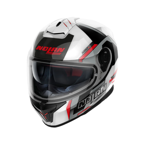 NOLAN N80-8 FULL FACE CLASSIC MOTORCYCLE HELMET WHITE BLACK RED SILVER