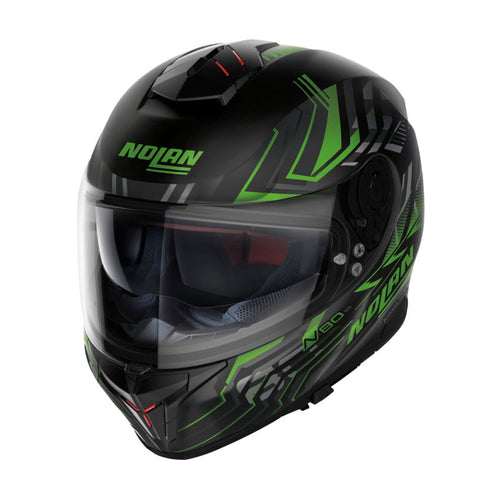 NOLAN N80-8 FULL FACE CLASSIC MOTORCYCLE HELMET - FLAT BLACK GREEN