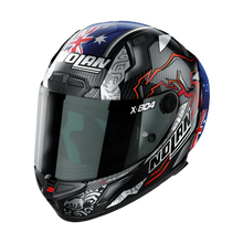 NOLAN X-804 RS FULL FACE STONER 10TH ANNIVERSARY MOTORCYCLE HELMET - CARBON BLUE WHITE