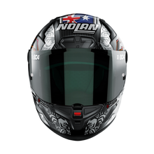 NOLAN X-804 RS FULL FACE STONER 10TH ANNIVERSARY MOTORCYCLE HELMET - CARBON BLUE WHITE