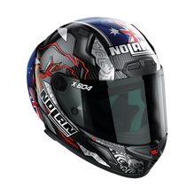 NOLAN X-804 RS FULL FACE STONER 10TH ANNIVERSARY MOTORCYCLE HELMET - CARBON BLUE WHITE