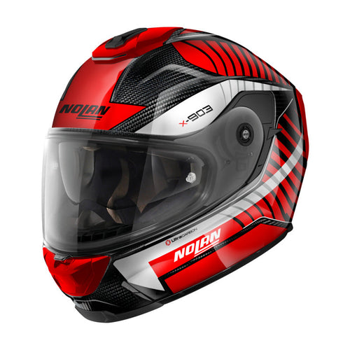 NOLAN X-903 UC FULL FACE STARLIGHT MOTORCYCLE HELMET - CARBON RED WHITE