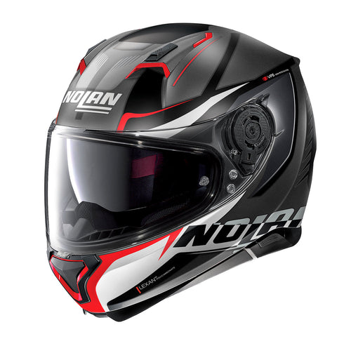 NOLAN N87 MILES 87 MOTORCYCLE FULL FACE HELMET - FLAT/BLACK/GREY/WHITE/RED