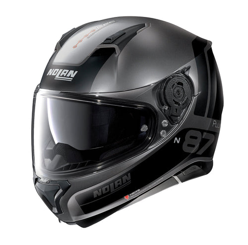 NOLAN N87 PLUS DISTINCTIVE 21 MOTORCYCLE FULL FACE HELMET - FLAT GREY/BLACK