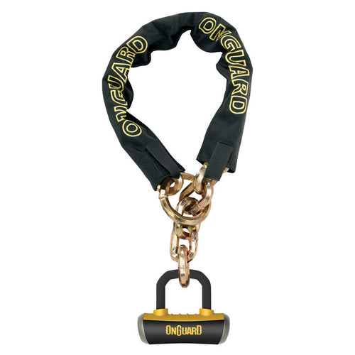 ON GUARD CHAIN & LOCK - MASTIFF - D-LOCK 14MM X 5.5CM X 5.5CM - CHAIN 10MM X 130CM